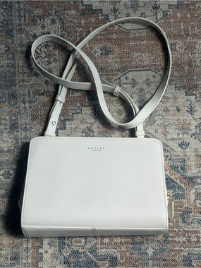 Radley London Liverpool Street Chalk White Leather Crossbody - Like New